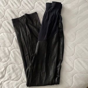 Maternity SPANX faux leather leggings